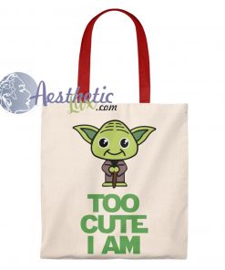 Baby Yoda Too Cute I am Vintage Tote Bag