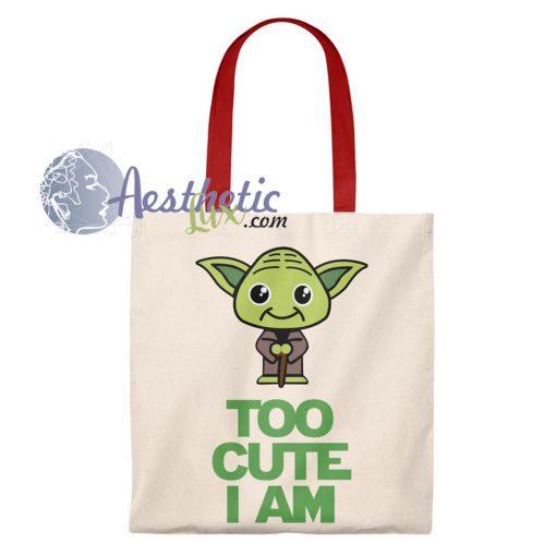 Baby Yoda Too Cute I am Vintage Tote Bag