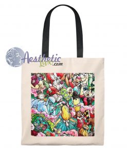 Disney Alice In Wonderland Art Vintage Tote Bag