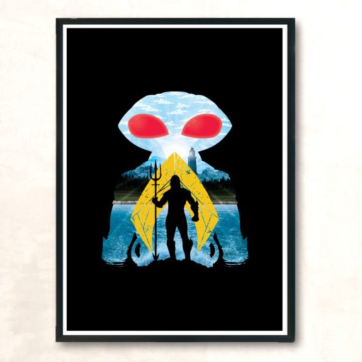 Aquaman Yellow Modern Poster Print