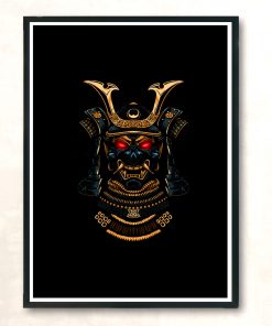 Awesome Samurai Gold Modern Poster Print