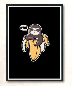 Bananya Sloth Modern Poster Print
