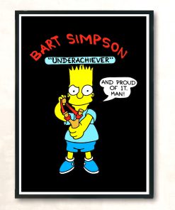 Bart Simpson Underachiever Vintage Wall Poster