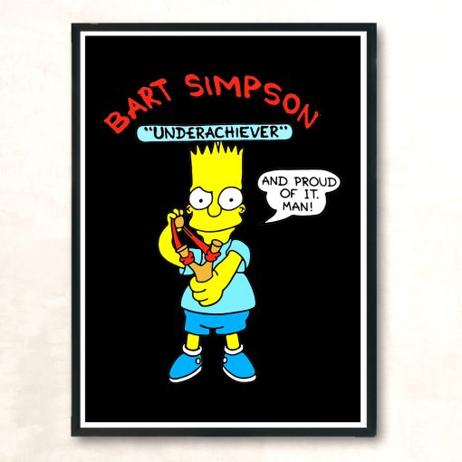 Bart Simpson Underachiever Vintage Wall Poster