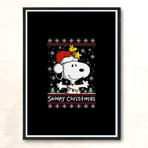 Beagle Ugly Christmas Sweater Modern Poster Print