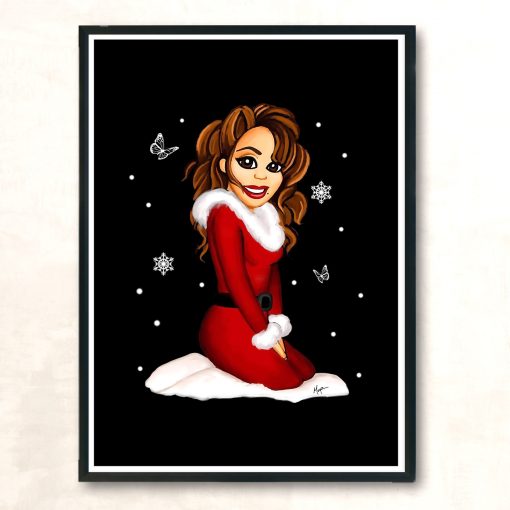 Best Mariah Carey Merry Christmas Vintage Wall Poster