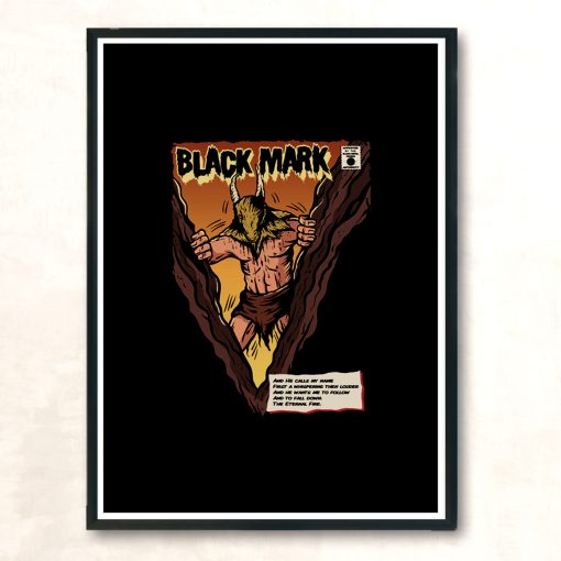Black Mark Modern Poster Print
