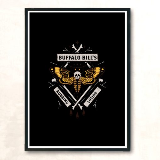 Buffalo Bills Rubbing Lotion Horror Deaths Head Moth Modern Poster Print