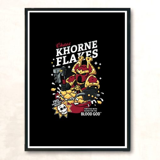 Chaos Khorne Flakes Warhammer Cereal 40k Modern Poster Print