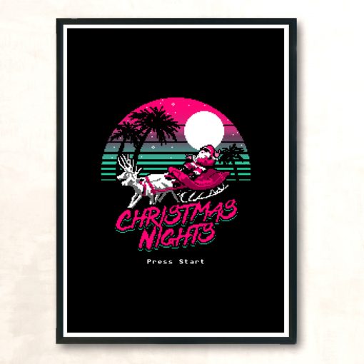 Christmas Nights Modern Poster Print