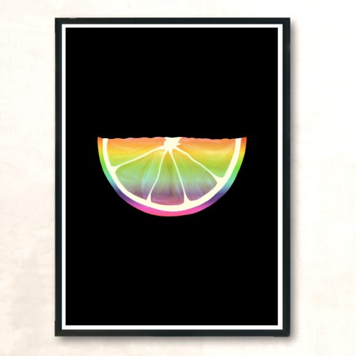 Citrus Rainbow Slice Modern Poster Print