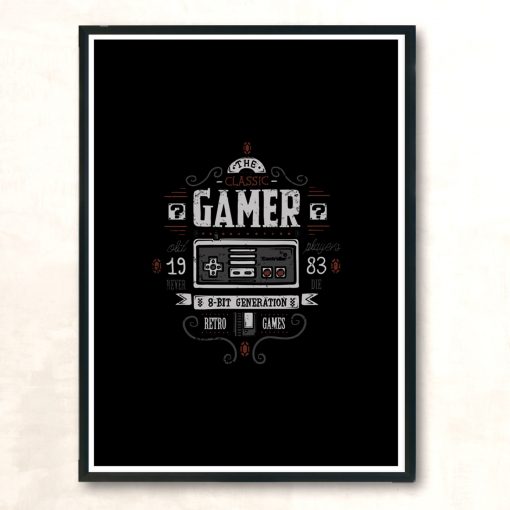 Classic Gamer Modern Poster Print