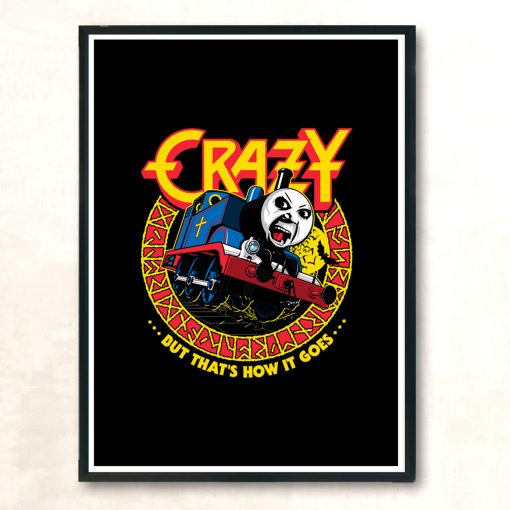Crazy Train Modern Poster Print