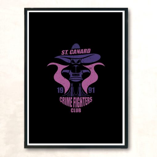 Crime Fighters Club Modern Poster Print