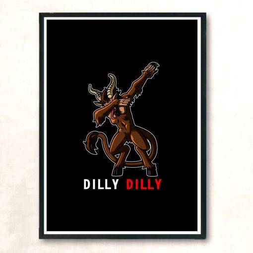 Dilly Dilly Krampus Dabbin Modern Poster Print