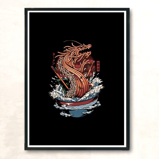 Dragon Ramen Modern Poster Print