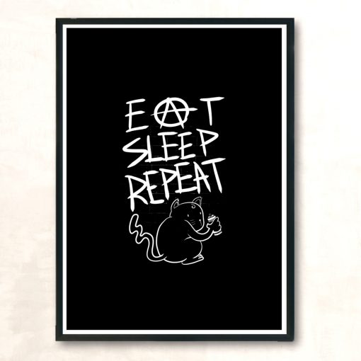 Eat Sleep Repeat Modern Poster Print