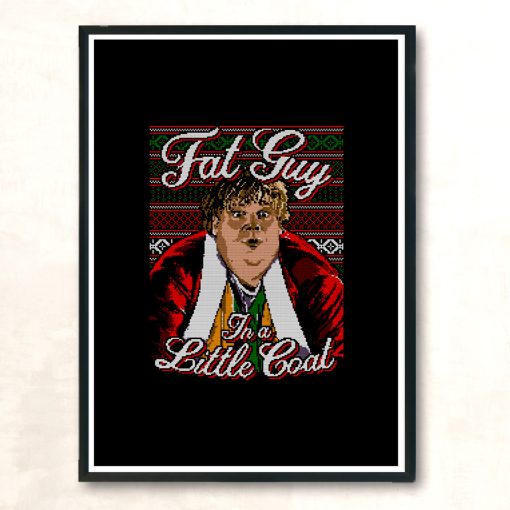 Fat Guy Little Coat Modern Poster Print