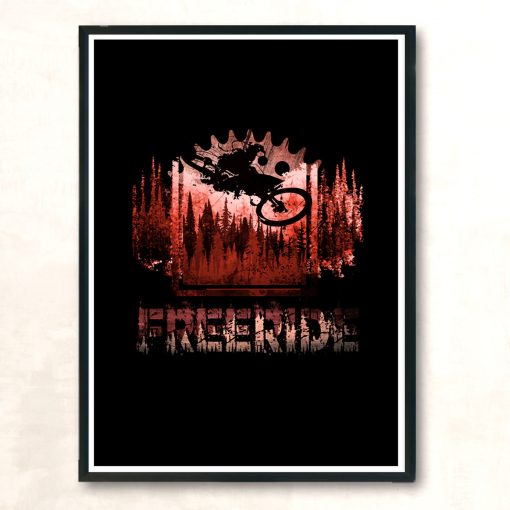 Freeride Industries Red Modern Poster Print