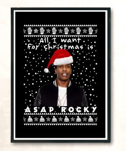 Funny Asap Rocky Rapper Christmas Vintage Wall Poster