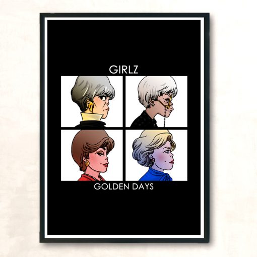 Golden Days Modern Poster Print
