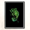 Green Chameleon Modern Poster Print