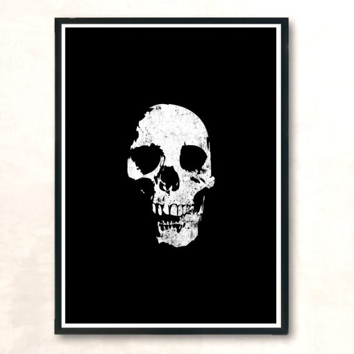 Grunge Skull Modern Poster Print