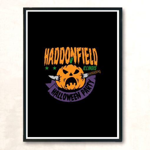 Haddonfield Halloween Party Modern Poster Print