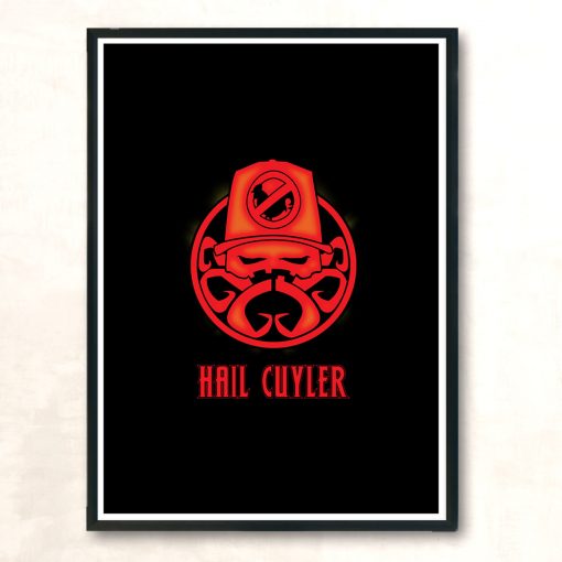 Hail Cuyler Red Modern Poster Print