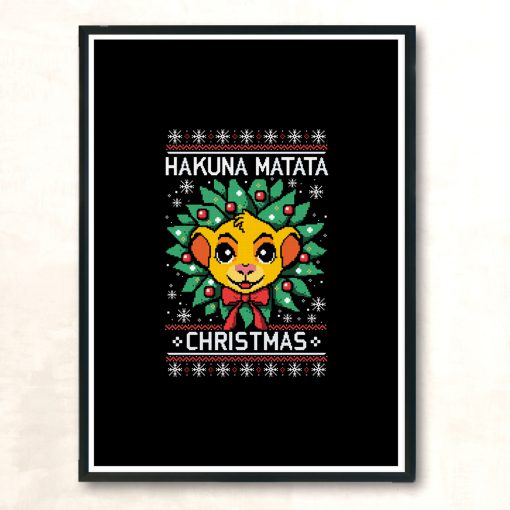 Hakuna Matata Ugly Christmas Sweater Modern Poster Print