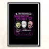 Halloween Specials 80s Horror Masks Modern Poster Print