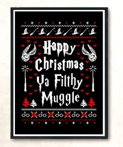 Happy Christmas Ya Filthy Muggle Vintage Wall Poster