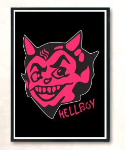 Hellboy Face Black Vintage Wall Poster