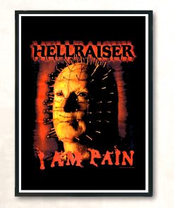 Hellraiser Face I Am Pain Vintage Wall Poster