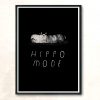 Hippo Mode Modern Poster Print