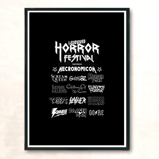 Horror Fest Modern Poster Print