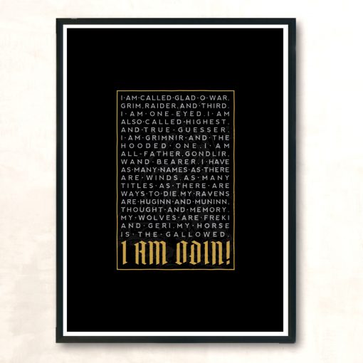 I Am Odin Ii Modern Poster Print