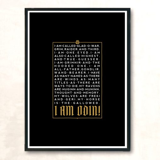 I Am Odin Iii Modern Poster Print