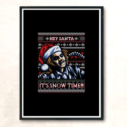 Its Snow Time Modern Poster Print