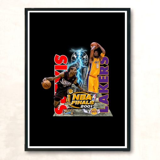 Iverson Vs Kobe Champions Vintage Vintage Wall Poster