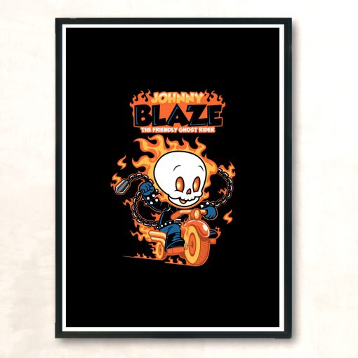 Johnny Blaze Modern Poster Print