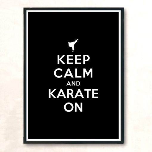 Keep Calm And Karate On Modern Poster Print