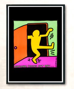 Keith Haring National Coming Out Day Custom Graphic Vintage Wall Poster
