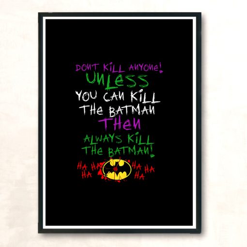 Kill The Batman Modern Poster Print