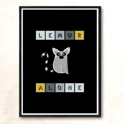 Lemur Alone Modern Poster Print