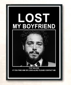Lost My Boyfriend Post Malone Vintage Wall Poster