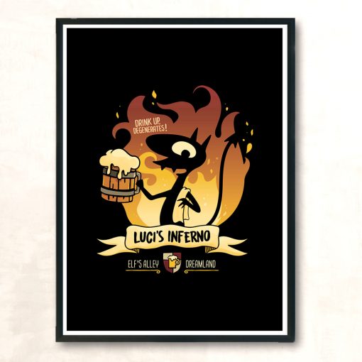Lucis Inferno Modern Poster Print