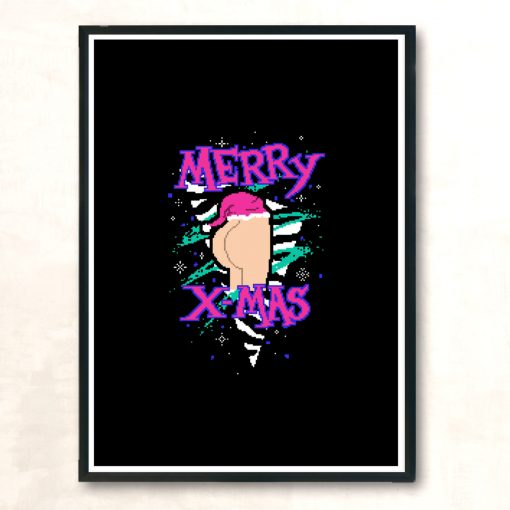 Merry X Mas Modern Poster Print