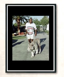 Mike Tyson Walking Tiger Vintage Wall Poster