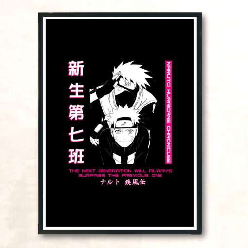 Naruto And Kakashi Modern Poster Print